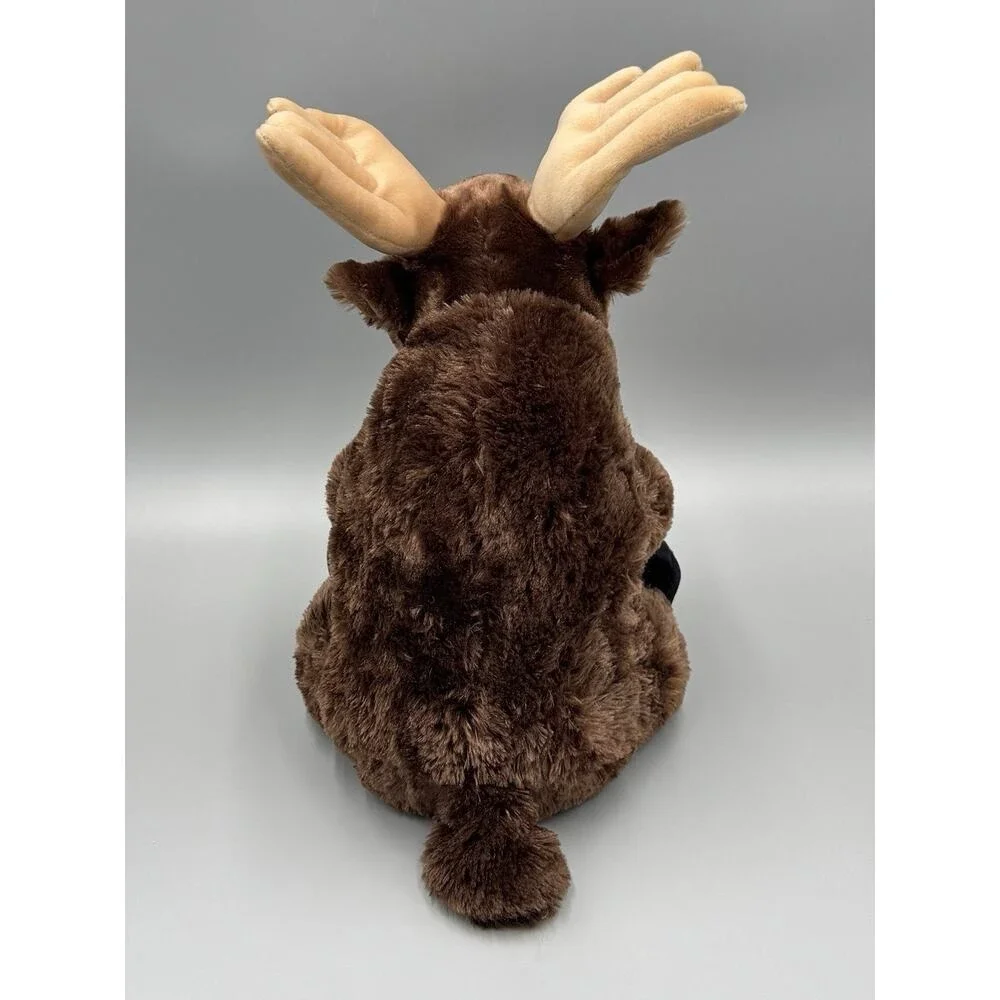 Adventure Planet Brown Moose Reindeer Sitting Plush 15